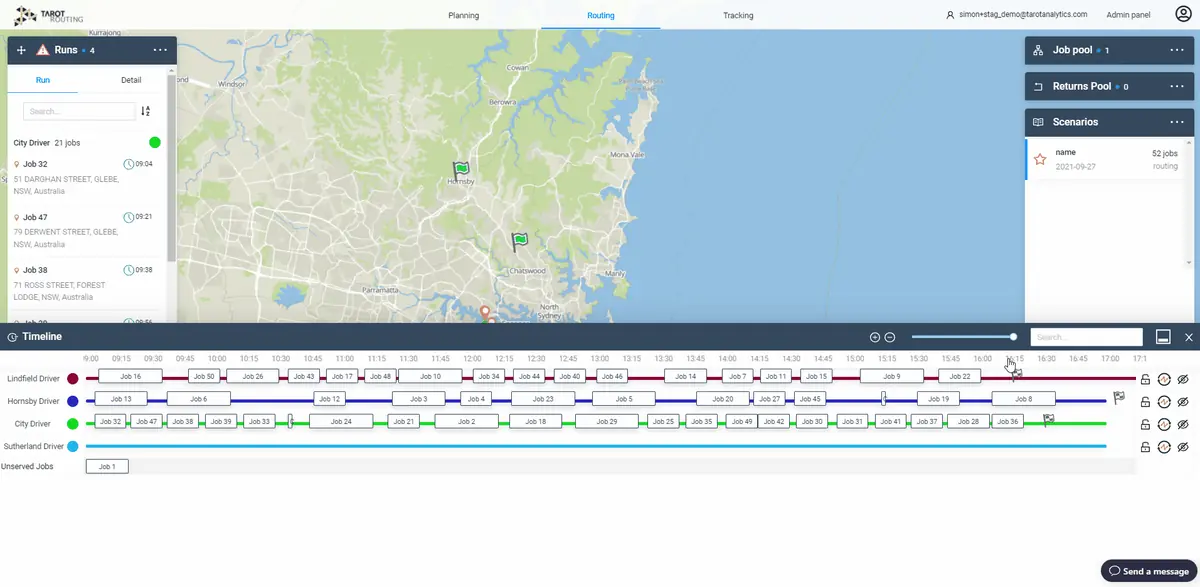 Making the Timeline transparent over the Tarot Routing map